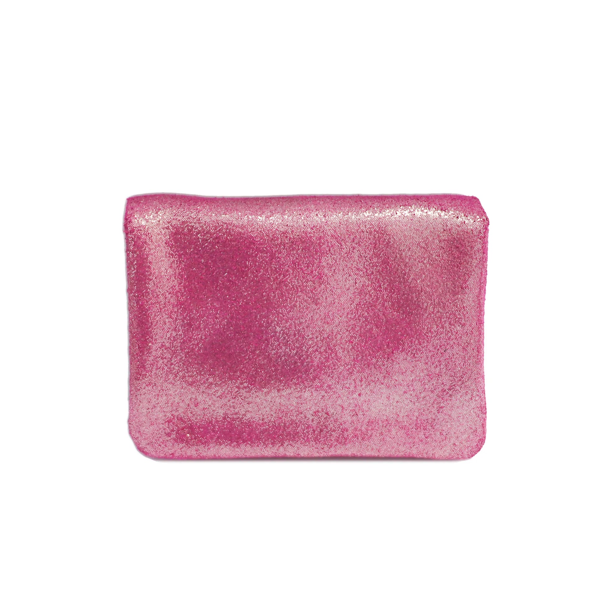 Vue 5 du Porte-monnaie femme cuir daim irisé 044 Fuschia en Cuir couleur FUSCHIA - Detail.