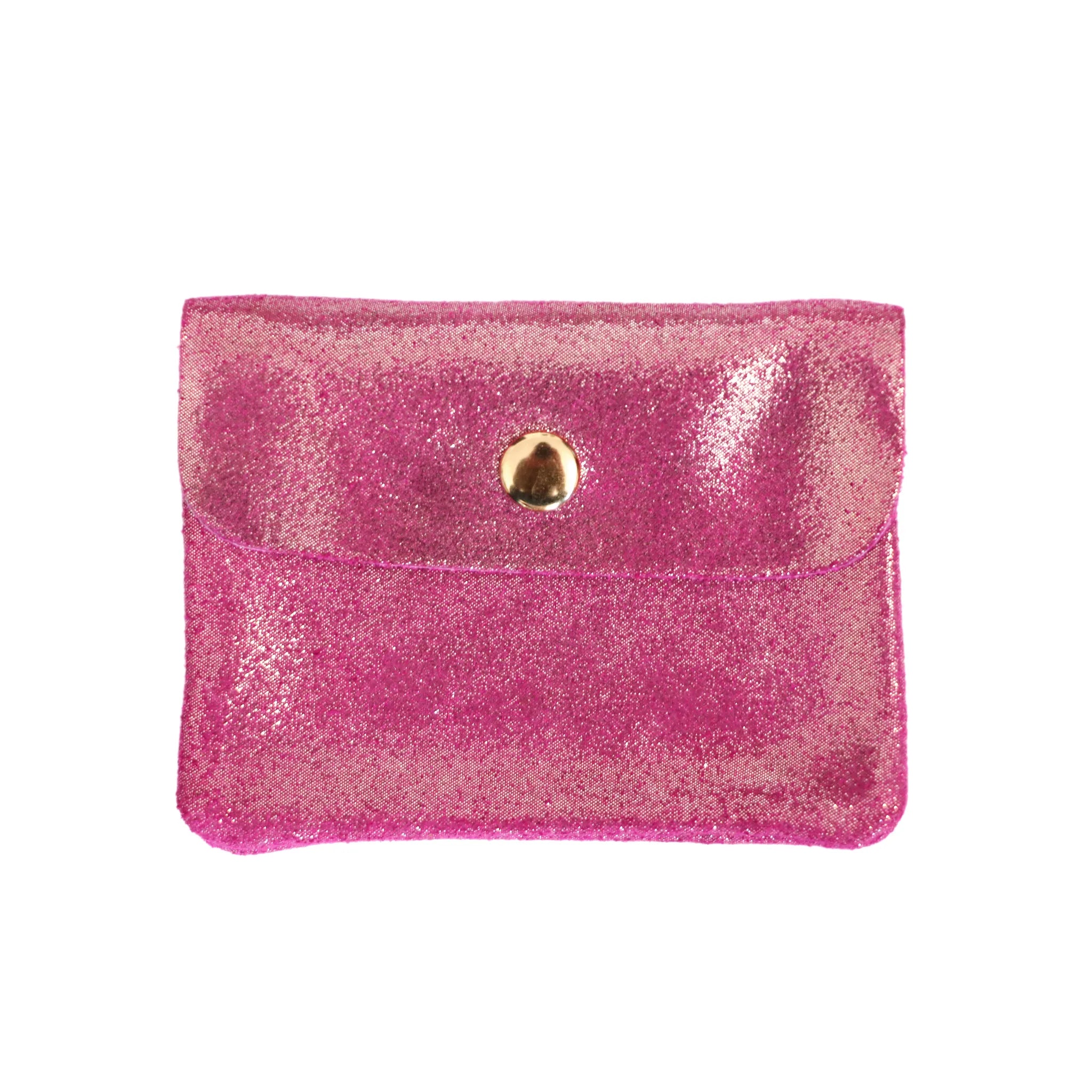 Vue principale du Porte-monnaie femme cuir daim irisé 044 Fuschia en Cuir couleur FUSCHIA.