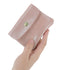 Vue 3 du Porte-monnaie femme cuir daim irisé 044 rose en Cuir couleur ROSE - Detail.