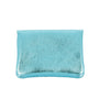 Vue 6 du Porte-monnaie femme cuir italien irisé 041 Cyan en Cuir couleur CYAN - Detail.