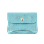 Vue principale du Porte-monnaie femme cuir italien irisé 041 Cyan en Cuir couleur CYAN.