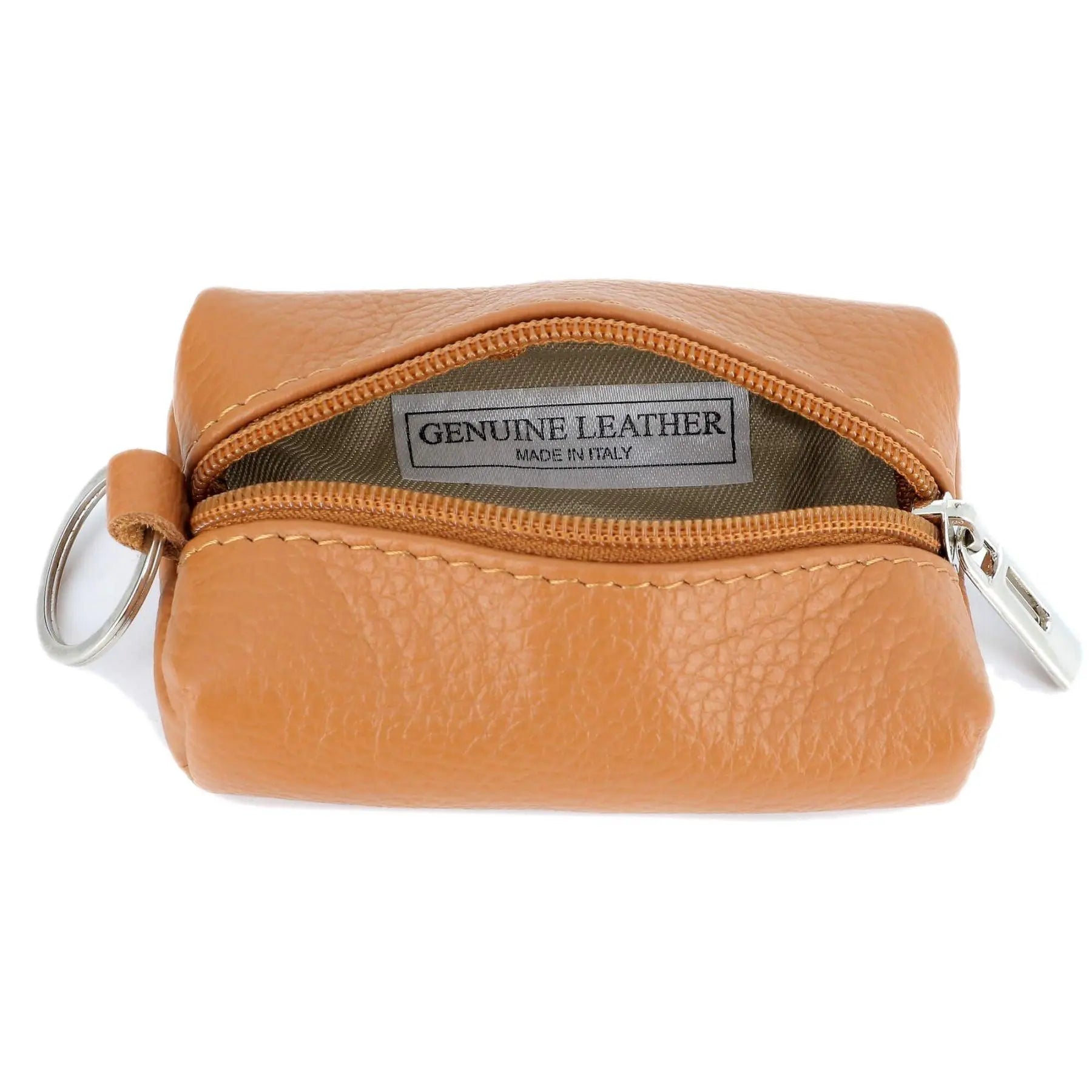 Made in Italy Porte Monnaie Portefeuille Homme Femme en Cuir Véritable Camel