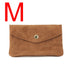 Vue 7 du Porte-monnaie portefeuille mi-long suède Marron en Cuir couleur MARRON - Detail.