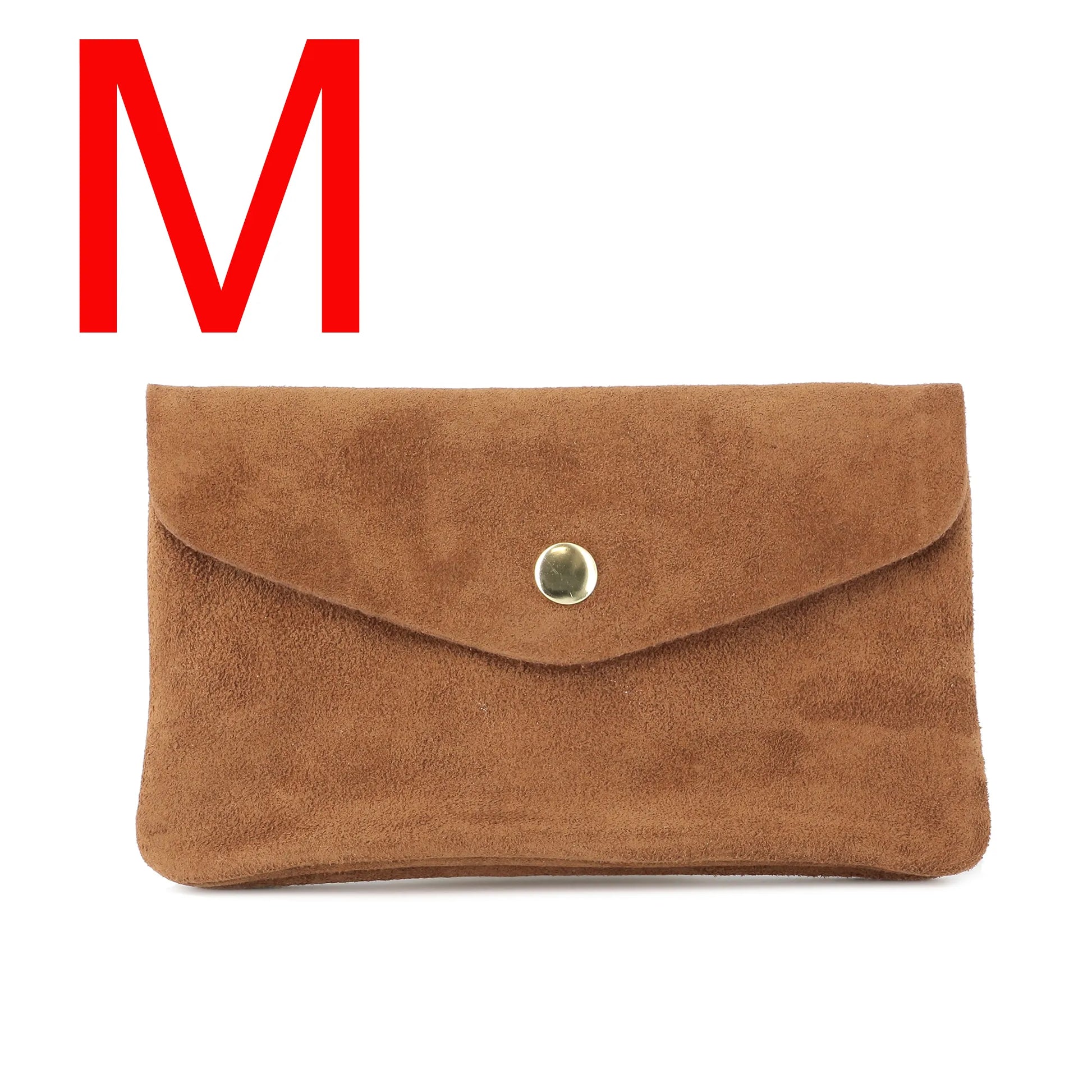 Vue 7 du Porte-monnaie portefeuille mi-long suède Marron en Cuir couleur MARRON - Detail.