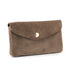 Vue 5 du Porte-monnaie portefeuille mi-long suède Taupe en Cuir couleur TAUPE - Detail.