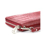 Flora & co Portefeuille femme brillant simili cuir effet croco Rouge