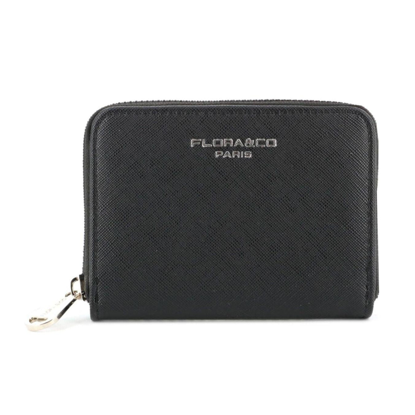 Flora & co Portefeuille porte-carte zippée saffiano Noir