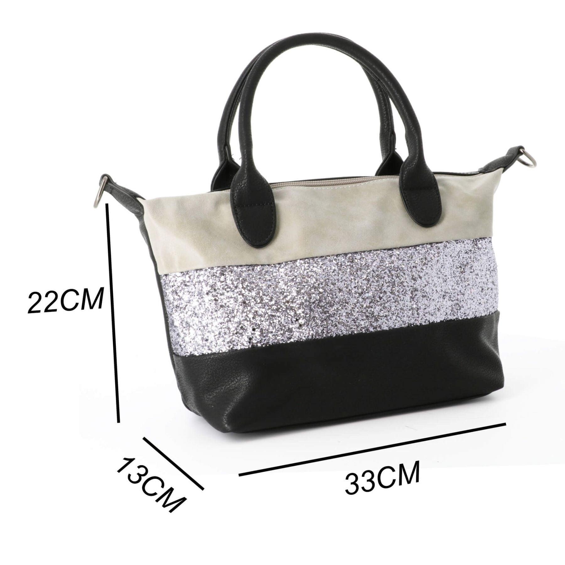 Gallantry Sac à main femme paillette multicolore Gris