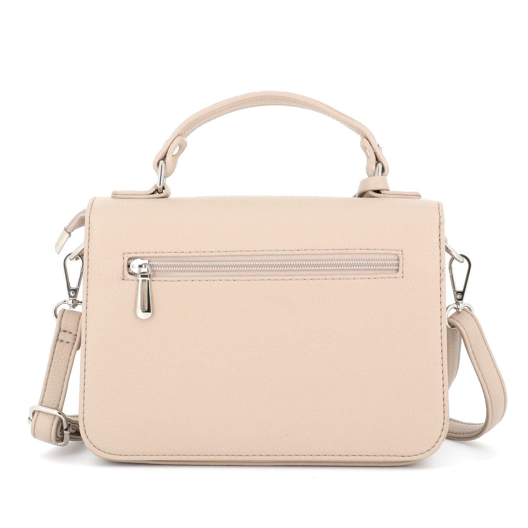 Flora & co sac à main bandoulière style cartable Beige