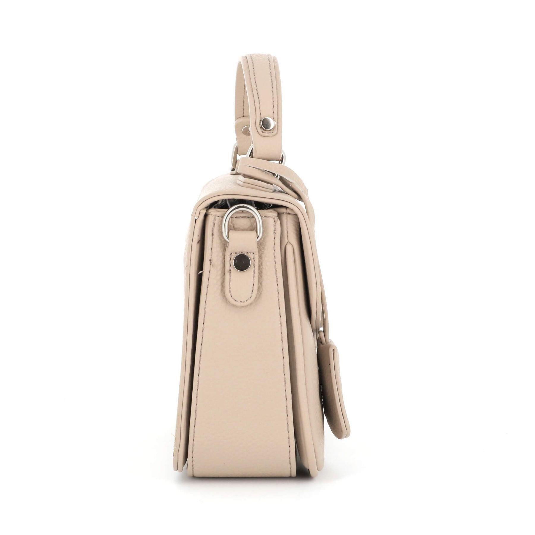 Flora & co sac à main bandoulière style cartable Beige