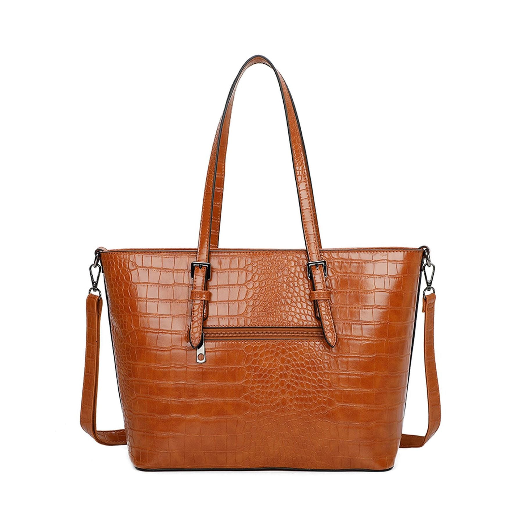 Flora & co sac cabas femme crocodile format a4 Camel