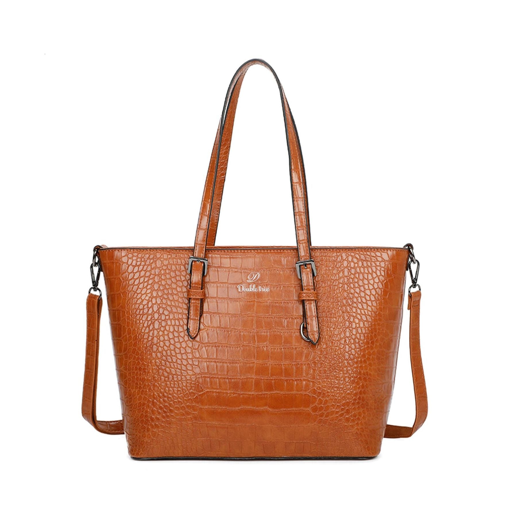 Flora & co sac cabas femme crocodile format a4 Camel