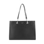 Flora & co Sac A Main Femme Chaîne Similicuir Grainé Rigide Forme A4 NOIR