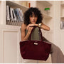 Vue 2 du Sac à Main Femme en Similicuir Effet Daim Bordeaux en synthétique couleur BORDEAUX - Detail.