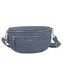 Flora & co Sac banane bandoulière en denim Bleu