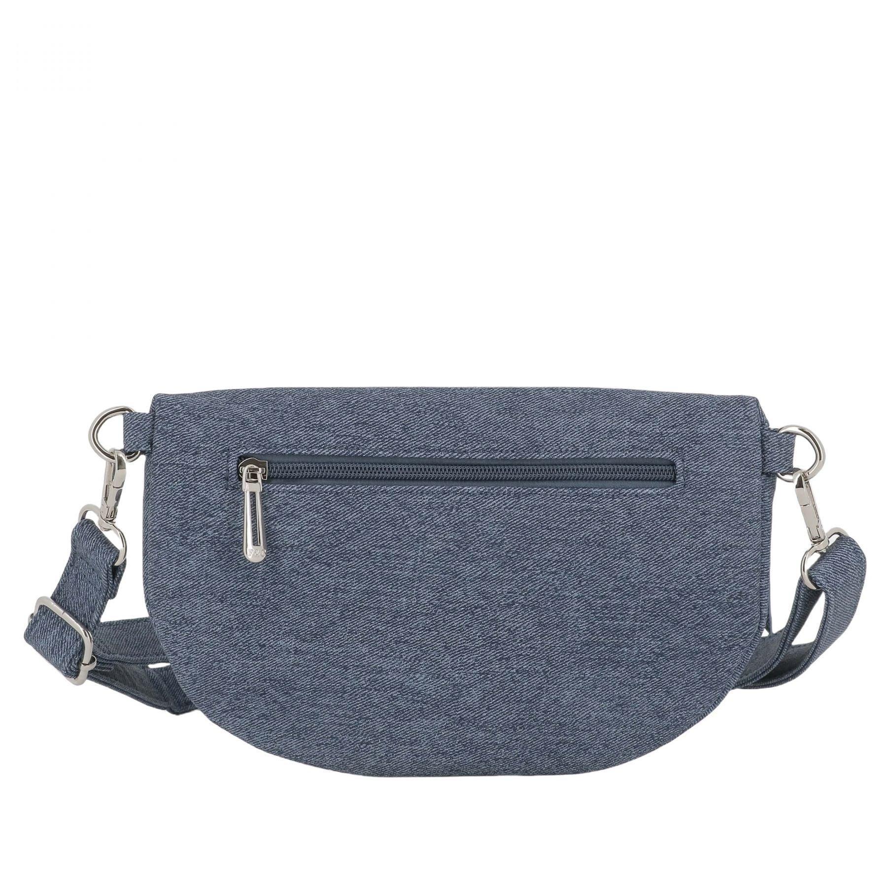 Flora & co Sac banane bandoulière en denim Bleu