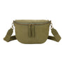 Gallantry Sac banane bandoulière en toile canvas Vert