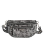 Flora & co Sac banane bandoulière suédine Gris Argent