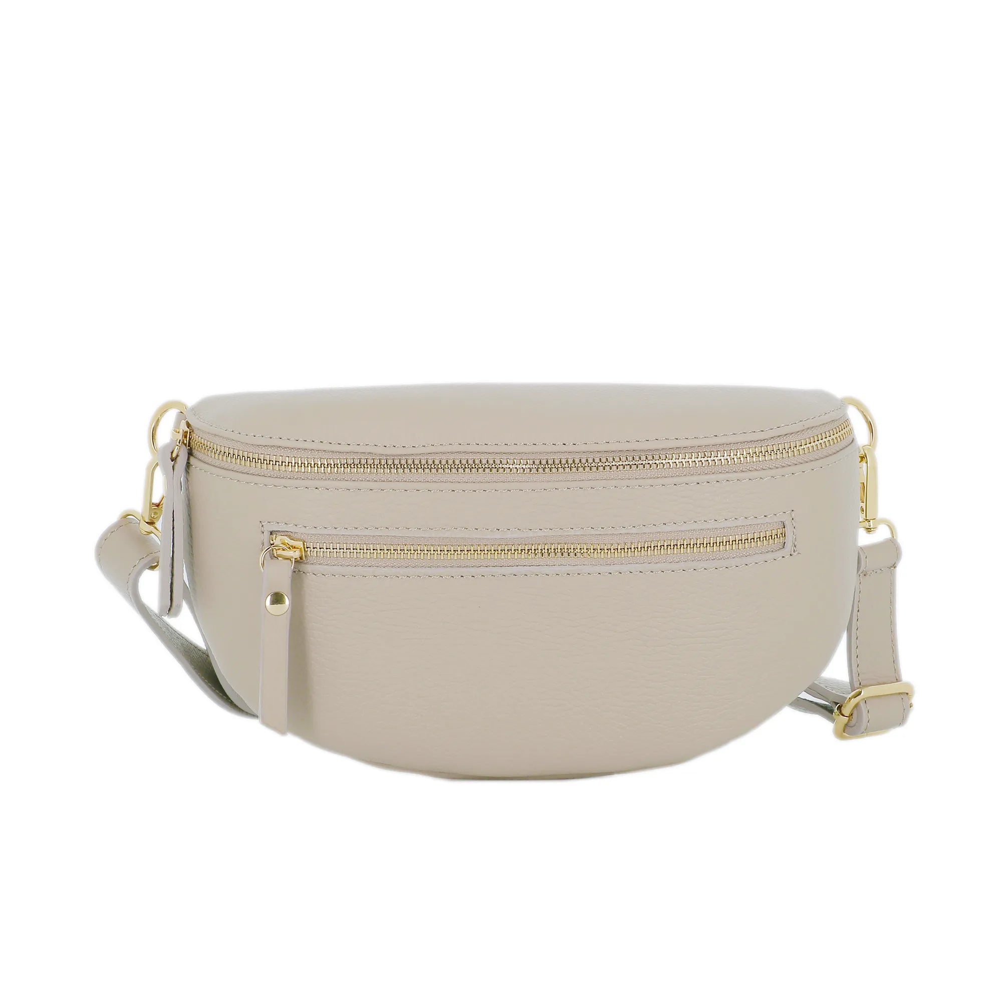 Vue principale du Sac banane ville cuir grainé Beige en Cuir couleur BEIGE.
