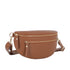 Vue 3 du Sac banane ville cuir grainé Cognac en Cuir couleur COGNAC - Detail.