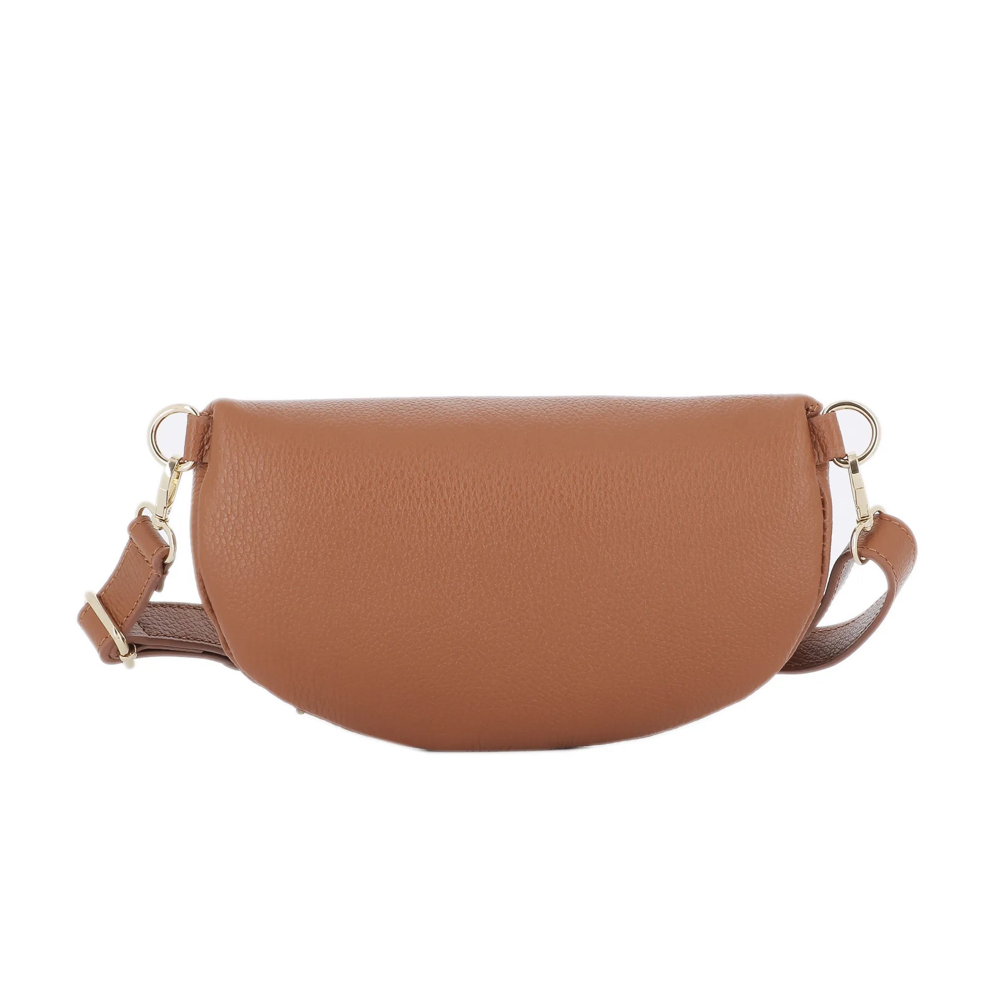 Vue 5 du Sac banane ville cuir grainé Cognac en Cuir couleur COGNAC - Detail.