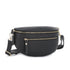 Vue 3 du Sac banane ville cuir grainé Noir en Cuir couleur NOIR - Detail.