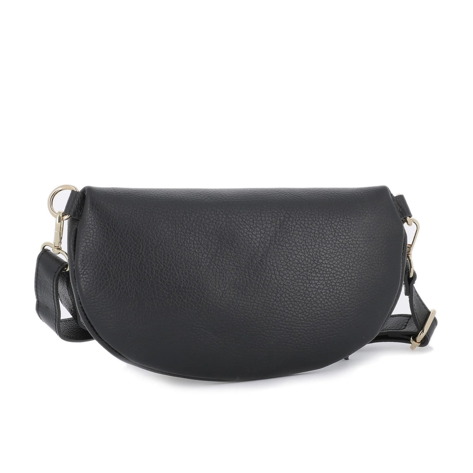 Vue 5 du Sac banane ville cuir grainé Noir en Cuir couleur NOIR - Detail.
