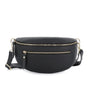 Vue principale du Sac banane ville cuir grainé Noir en Cuir couleur NOIR.