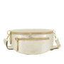 Vue principale du Sac banane ville cuir irisé Doré en Cuir couleur DORE.