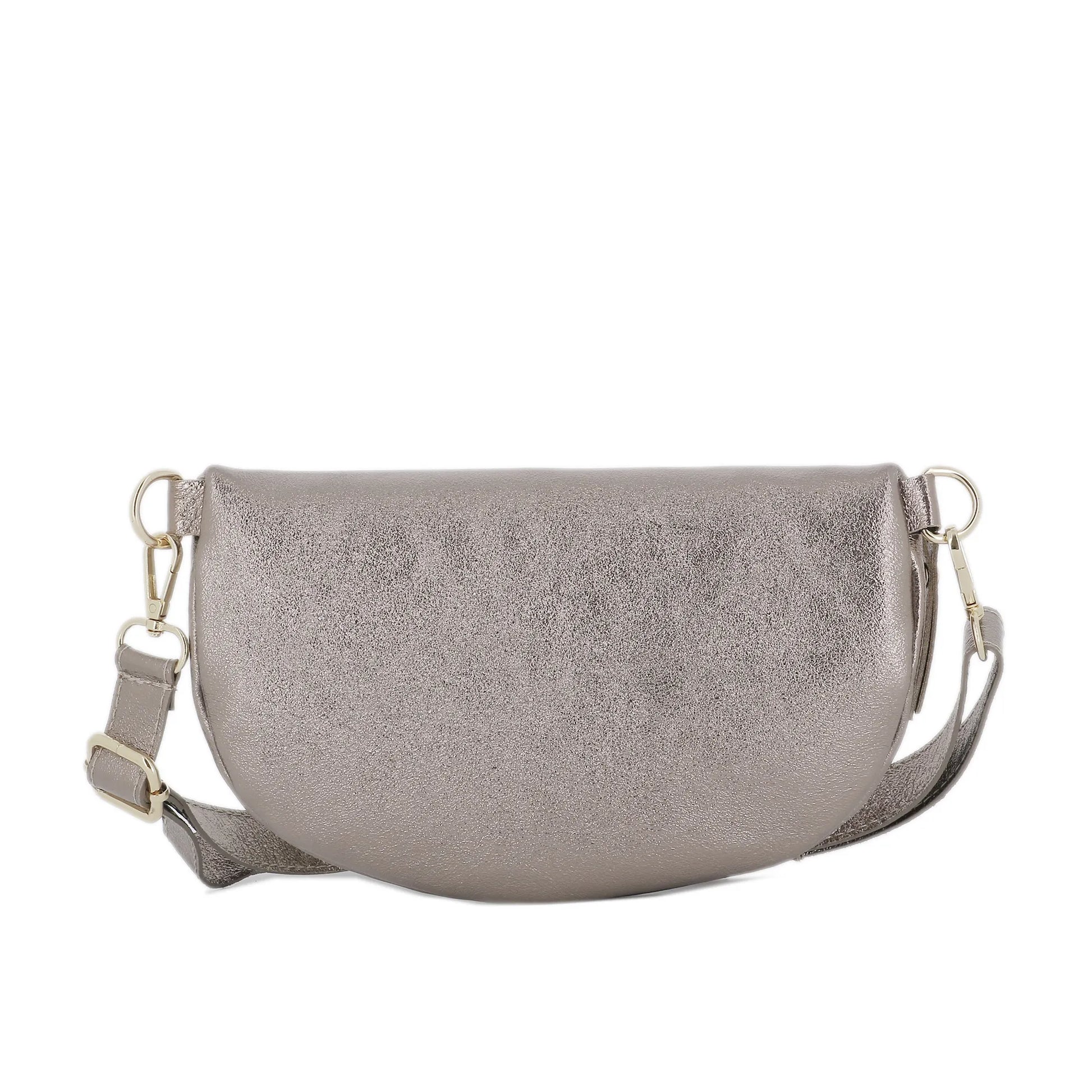Vue 3 du Sac banane ville cuir irisé Taupe en Cuir couleur TAUPE - Detail.