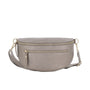 Vue principale du Sac banane ville cuir irisé Taupe en Cuir couleur TAUPE.