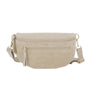 Vue principale du Sac banane ville cuir suédine Beige en Cuir couleur BEIGE.
