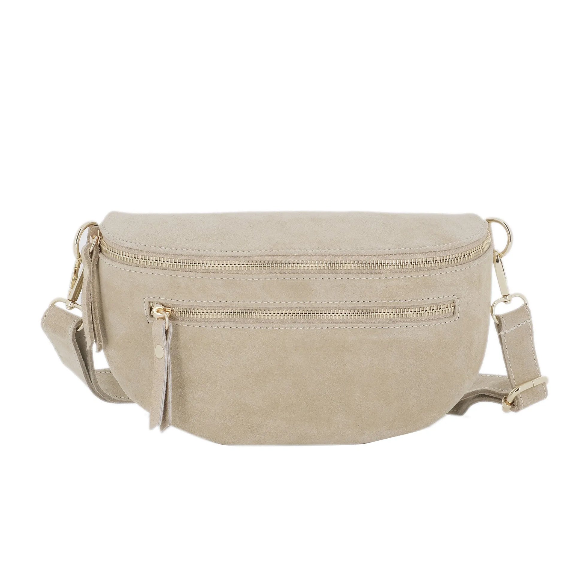Vue principale du Sac banane ville cuir suédine Beige en Cuir couleur BEIGE.