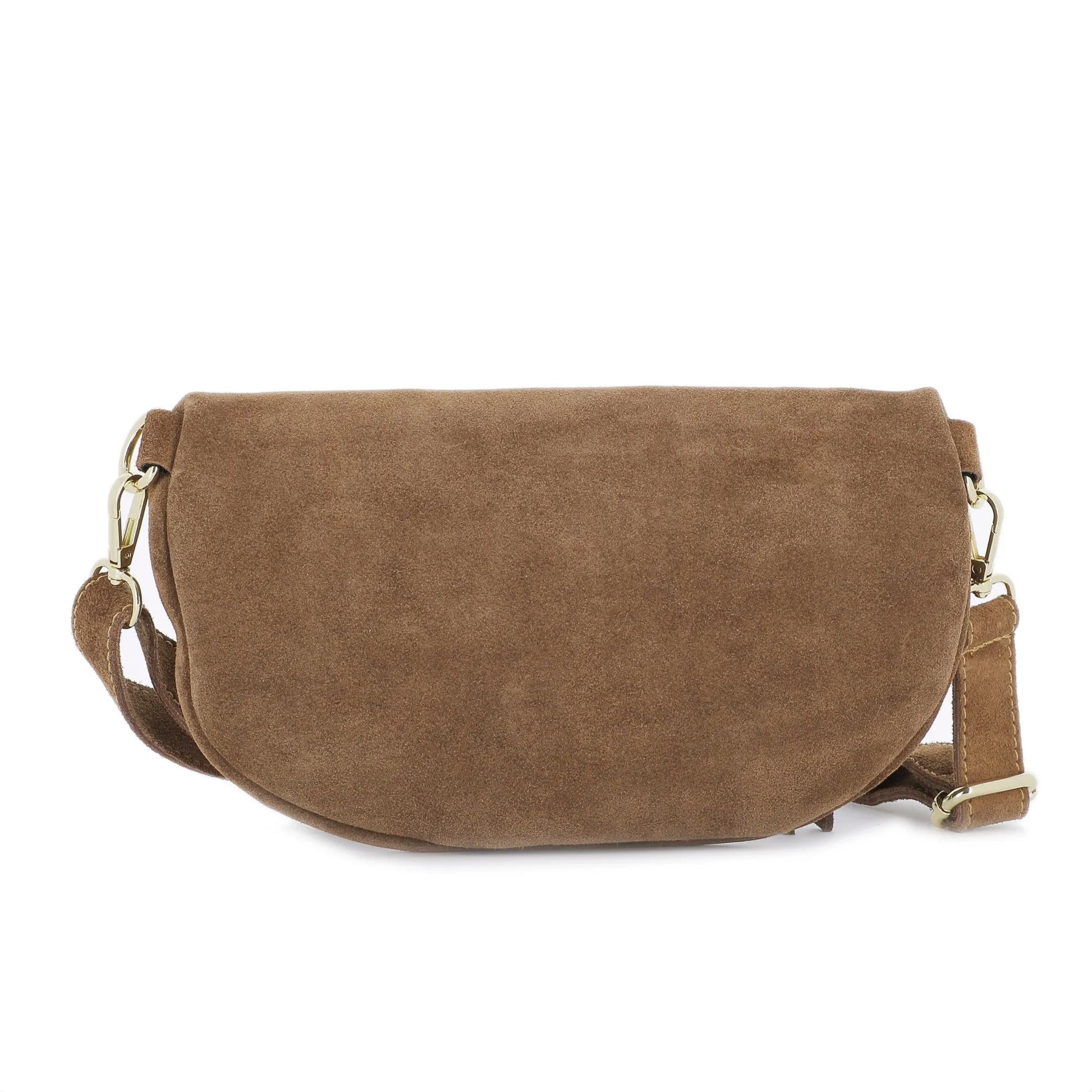 Vue 4 du Sac banane ville cuir suédine Camel en Cuir couleur CAMEL - Detail.