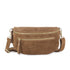 Vue principale du Sac banane ville cuir suédine Camel en Cuir couleur CAMEL.