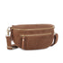 Vue 2 du Sac banane ville cuir suédine Cognac en Cuir couleur COGNAC - Detail.