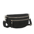 Vue 3 du Sac banane ville cuir suédine Noir en Cuir couleur NOIR - Detail.