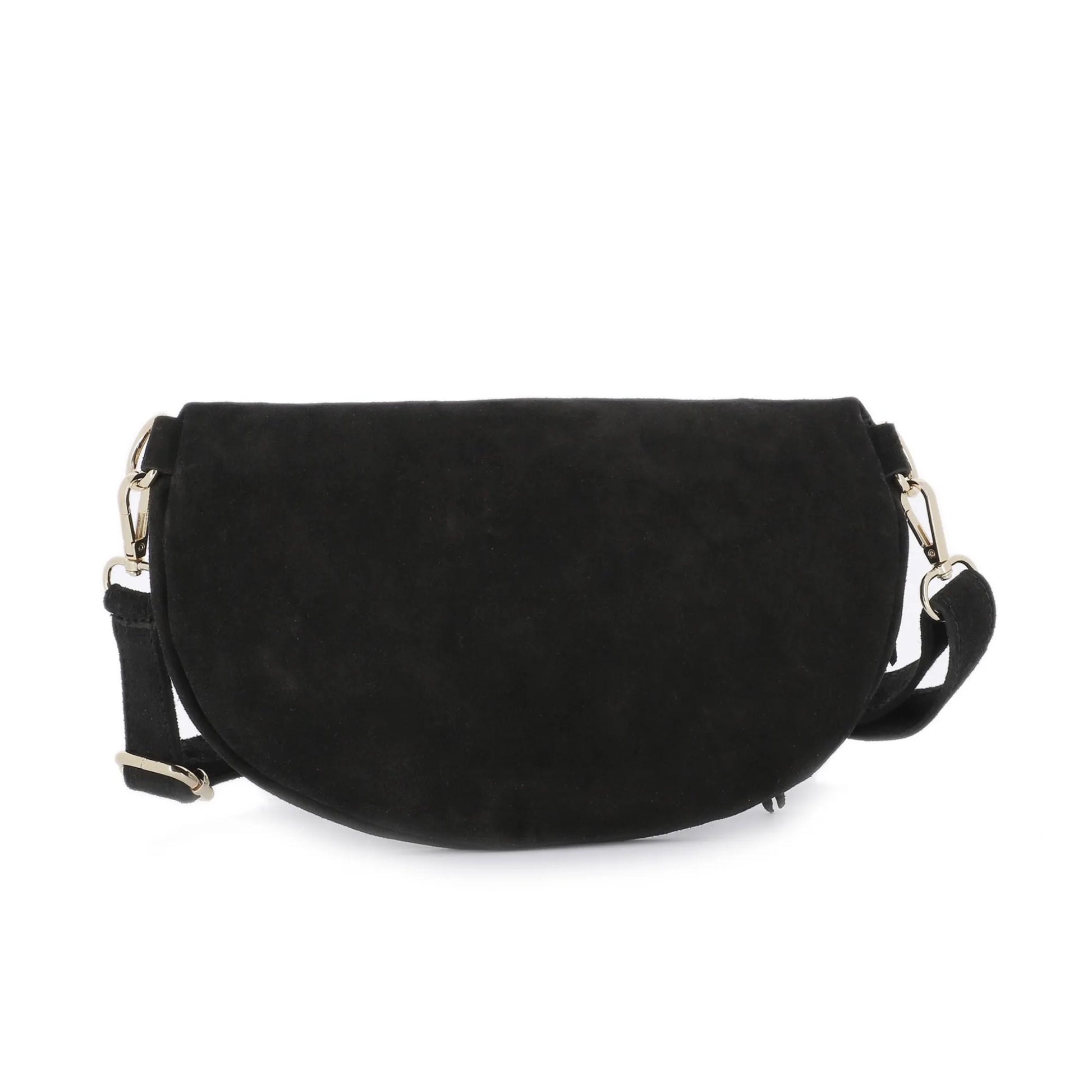 Vue 5 du Sac banane ville cuir suédine Noir en Cuir couleur NOIR - Detail.