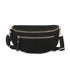 Vue principale du Sac banane ville cuir suédine Noir en Cuir couleur NOIR.