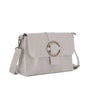Vue 3 du Sac bandoulière cuir lisse irisé boucle vintage Beige en Cuir couleur BEIGE - Detail.