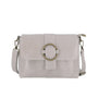 Vue principale du Sac bandoulière cuir lisse irisé boucle vintage Beige en Cuir couleur BEIGE.