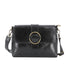 Vue principale du Sac bandoulière cuir lisse irisé boucle vintage Noir en Cuir couleur NOIR.