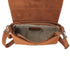 Vue 4 du Sac bandoulière cuir suédine boucle vintage Cognac en Cuir couleur COGNAC - Detail.