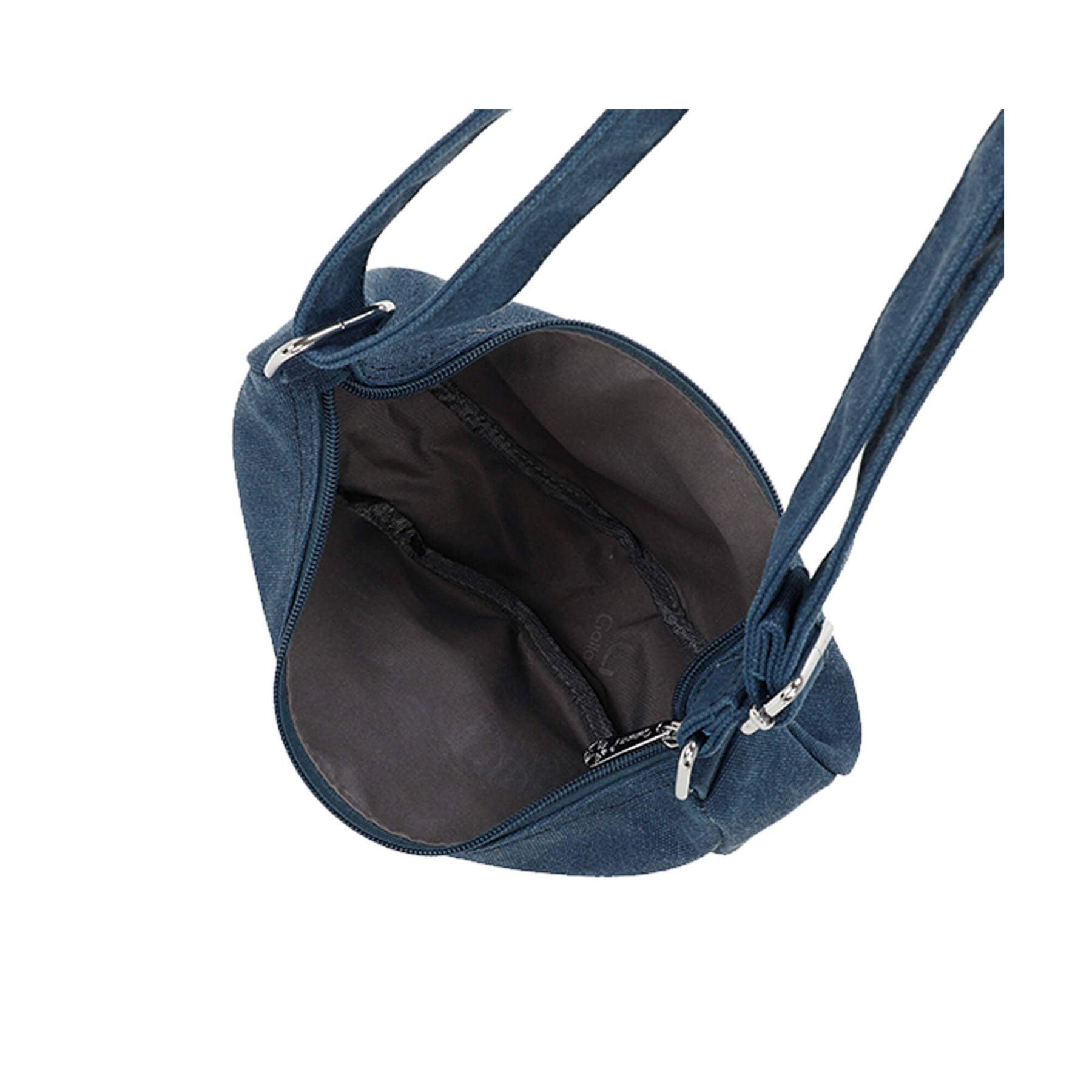 Gallantry sac bandoulière demi-lune canvas femme Bleu