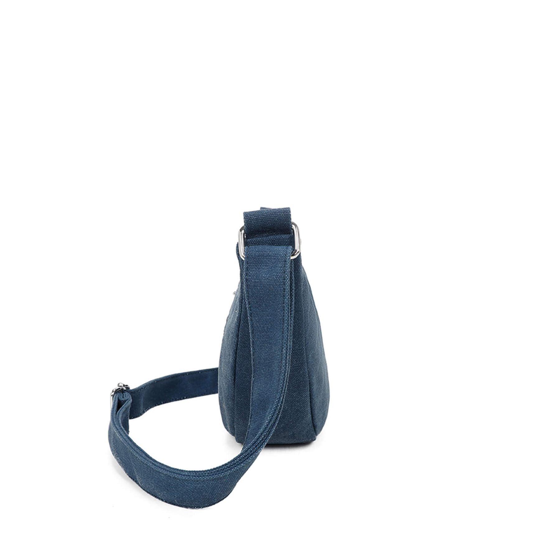 Gallantry sac bandoulière demi-lune canvas femme Bleu