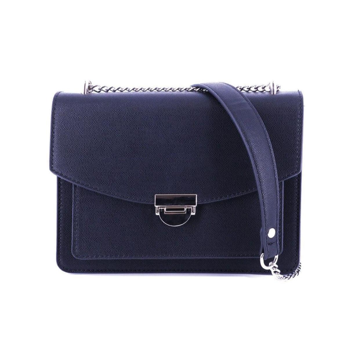 Flora & co Sac bandoulière chaînette style accordéon Bleu Marine