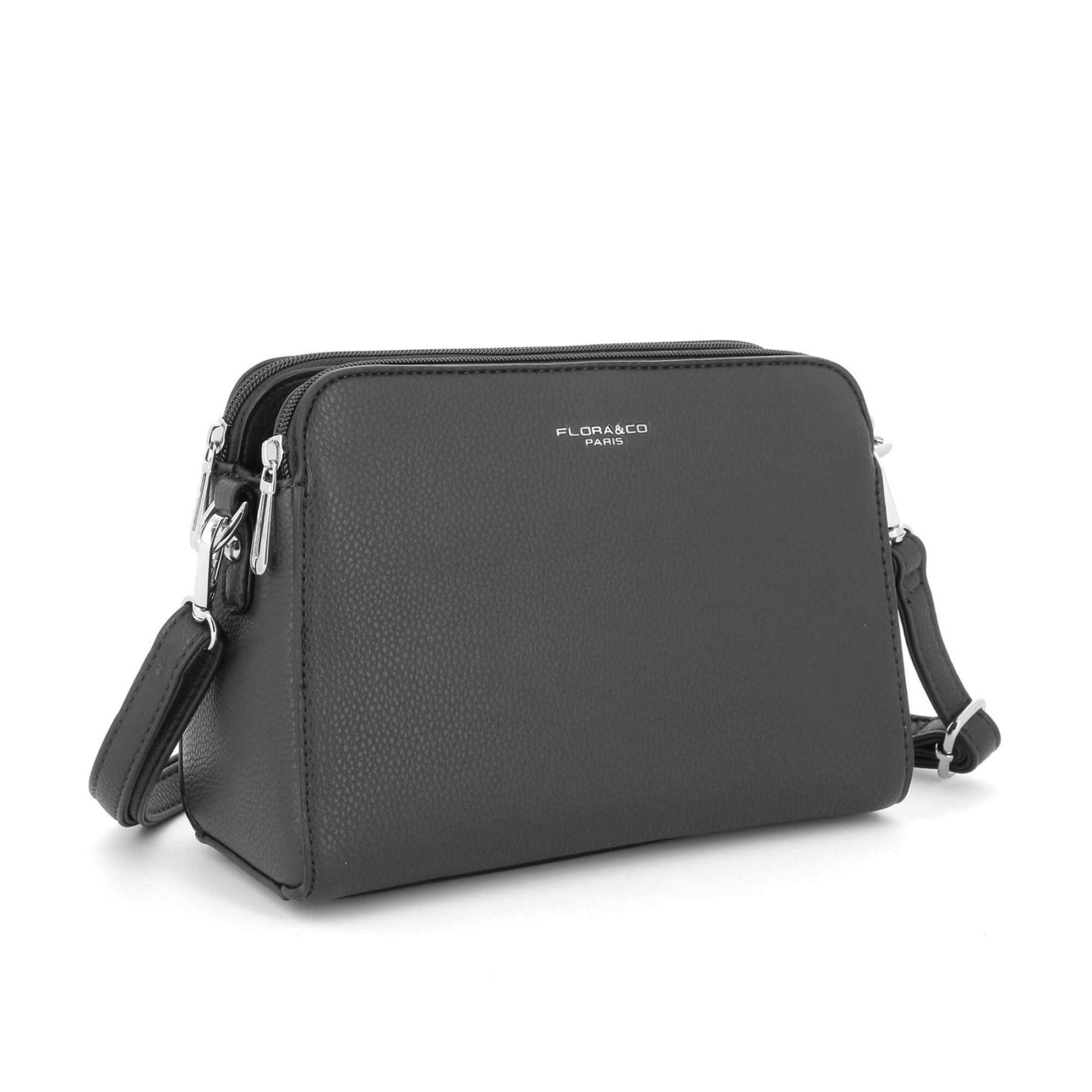 Flora & co Sac Bandoulière Femme Multipoches Noir