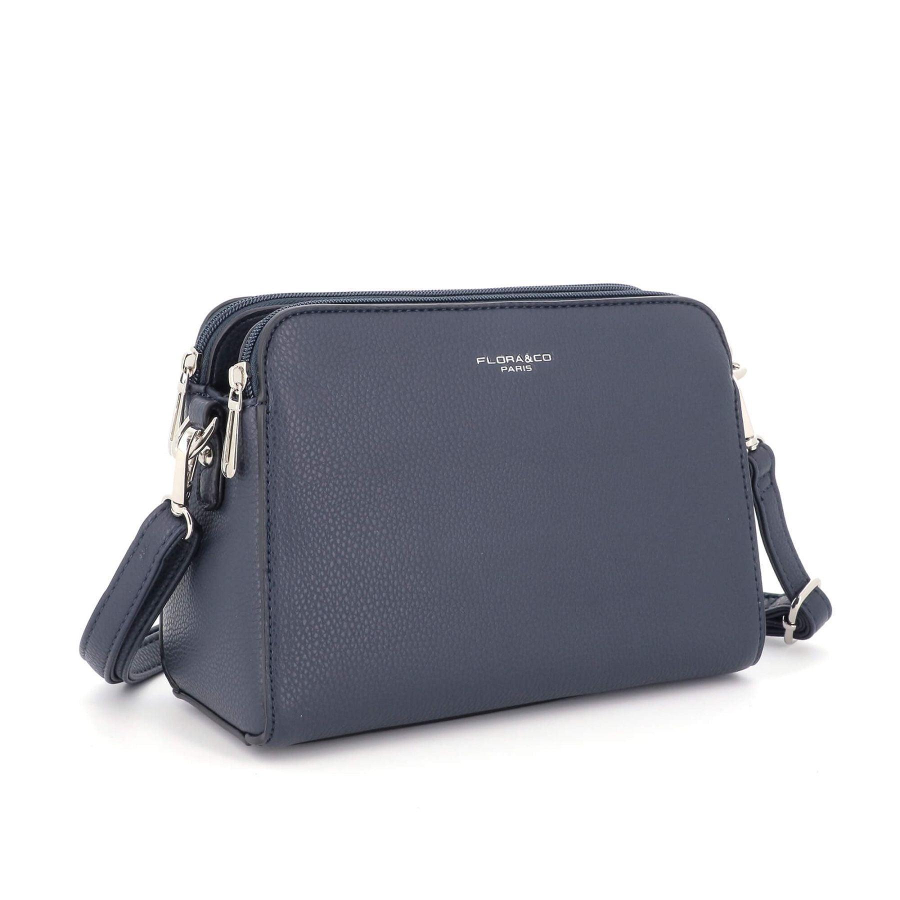 Flora & co Sac Bandoulière Femme Multipoches Bleu Marine