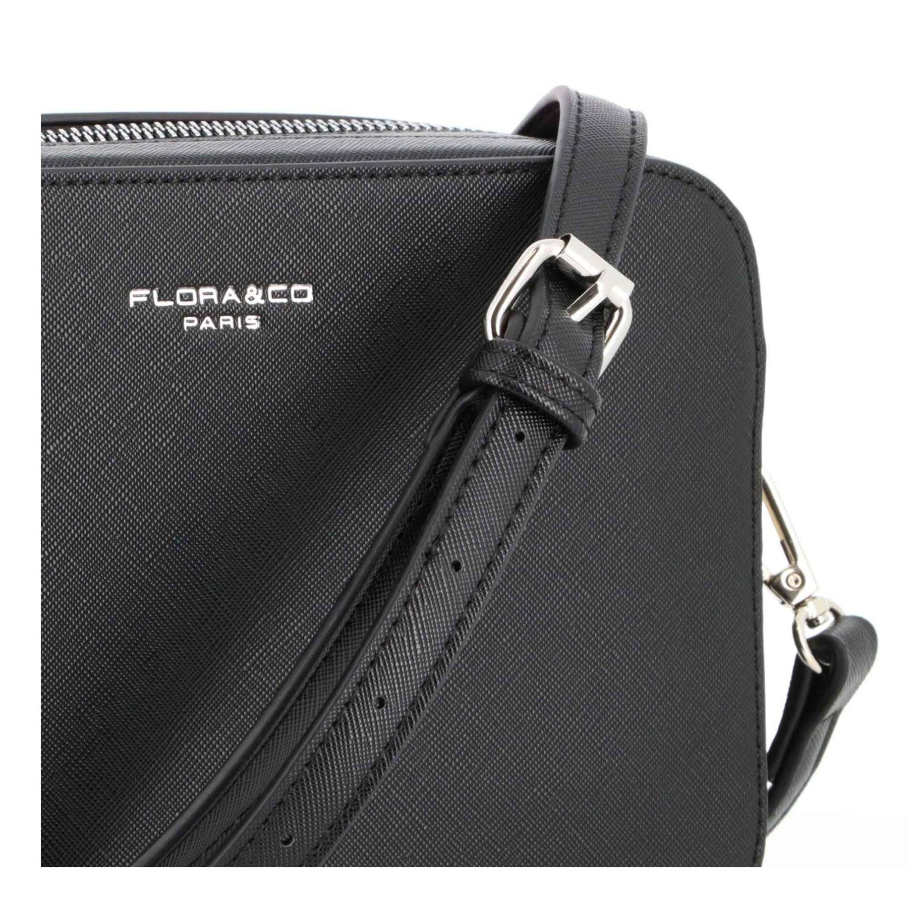 Flora & co Sac Bandoulière Femme Rectangle Rigide Noir