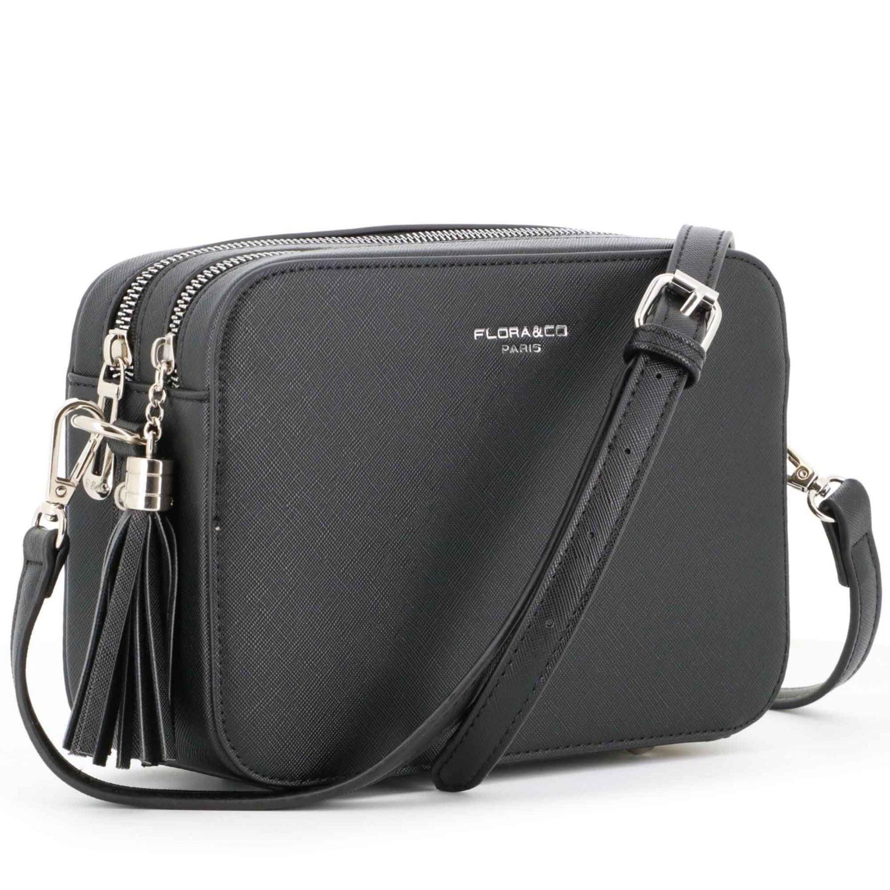 Flora & co Sac Bandoulière Femme Rectangle Rigide Noir